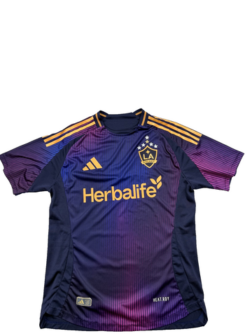 Adidas LA Galaxy Jersey L Navy Purple Short Sleeve Slim Fit