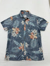 Cedar Wood State Men's Blue Shirt – Size M, Floral, Cotton