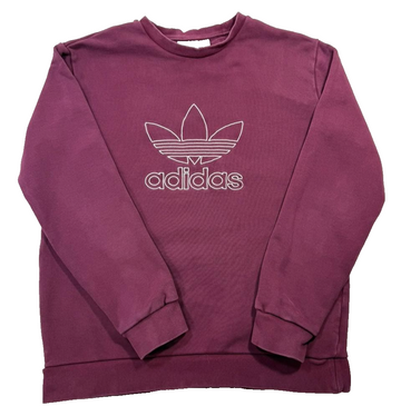Adidas Trefoil Crew Sweatshirt In Maroon Color - M