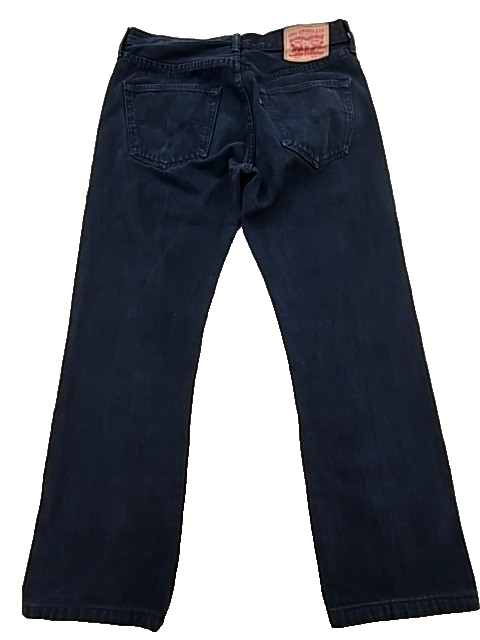 Levi's 501 Men's 32x32 Dark Indigo Vintage Button Fly Denim Jeans