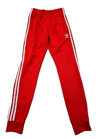 Adidas Women's Red 3-Stripes Track Pants XS Originals