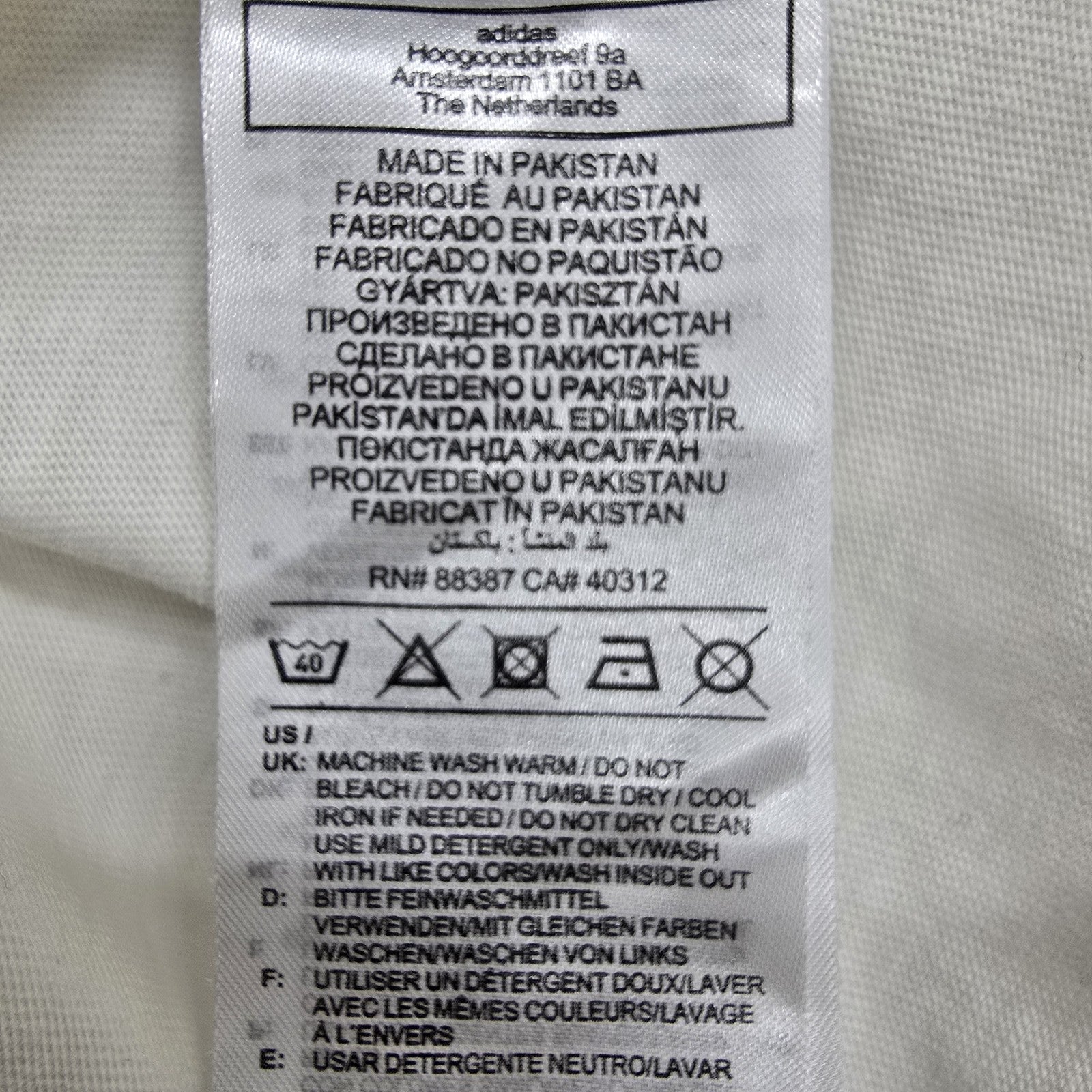 Adidas Men White T-Shirt size XL product image 4