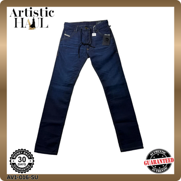 Diesel Krooley Jogg Jeans Men Blue Tapered Slim Fit Stretch Denim Drawstring |28