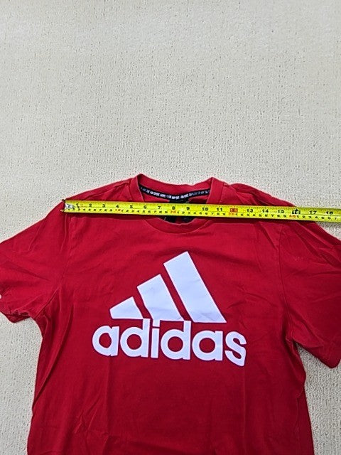 Adidas Men's Red Short Sleeve T-Shirt Size L Crewneck Sport Logo