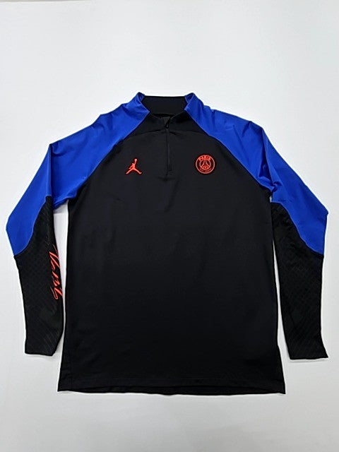 JORDAN Boys Black/Blue Long Sleeve Rashguard Size L