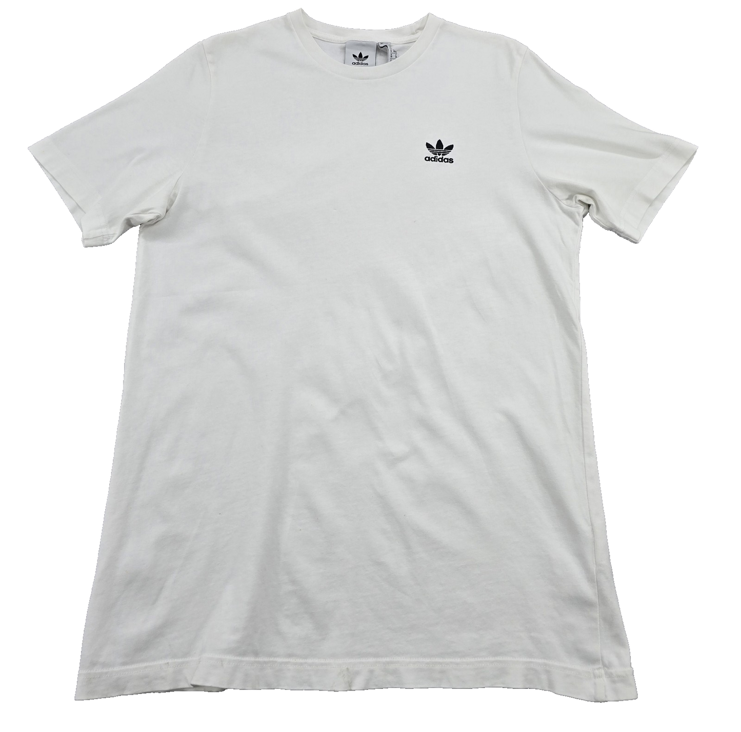 Adidas Men's White Trefoil T-Shirt M Cotton Crewneck