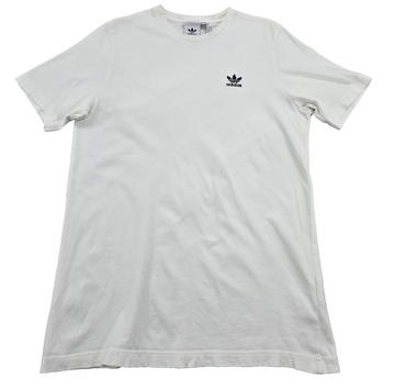 Adidas Men's White Trefoil T-Shirt M Cotton Crewneck