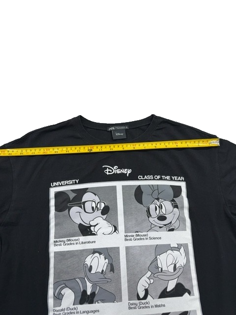 Zara Unisex Disney Mickey Mouse Black Cotton T-Shirt Size M