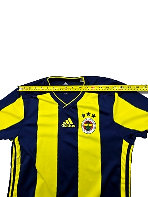 Adidas Men's Fenerbahce Yellow Navy Jersey M Climalite V-Neck