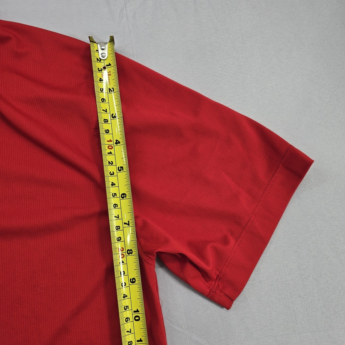 Nike Men's Red Dri-FIT Polo Shirt Size M Short Sleeve Button-Down