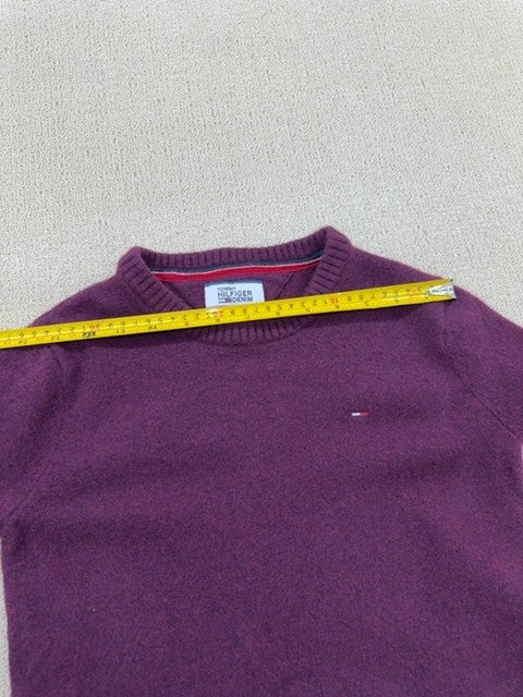Tommy Hilfiger Women's Purple Cable Knit Crewneck Sweater Size M
