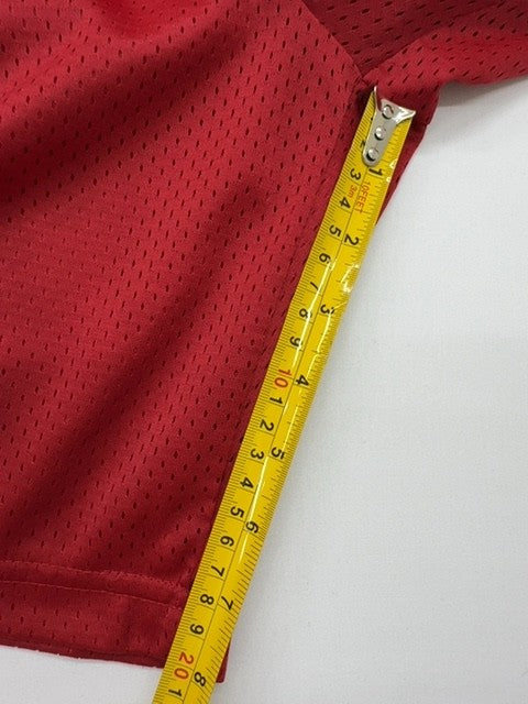 Reebok Men Red Mesh Athletic Shorts Size M Elastic Drawstring Logo