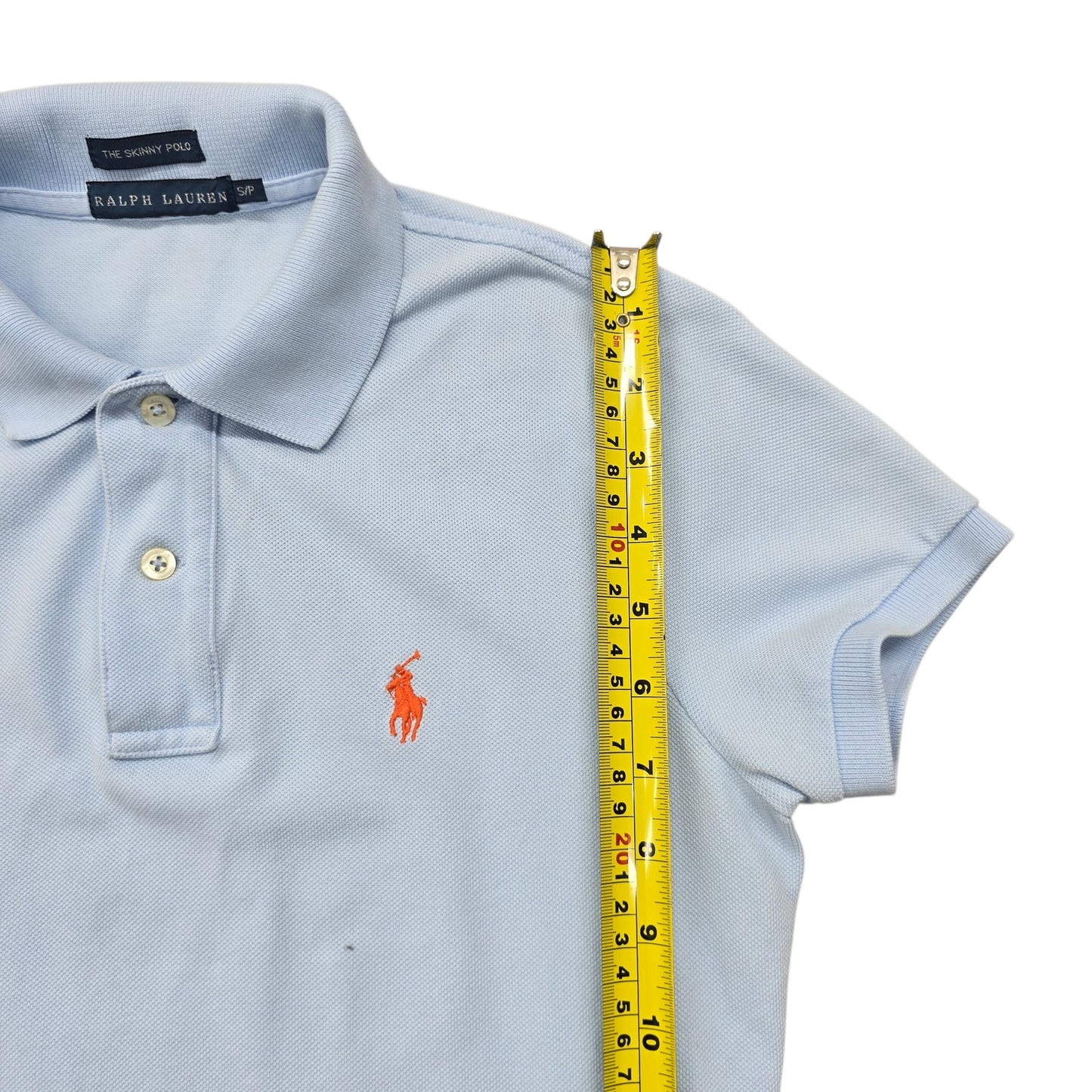 RALPH LAUREN Women's Sky Blue Skinny Polo S/P