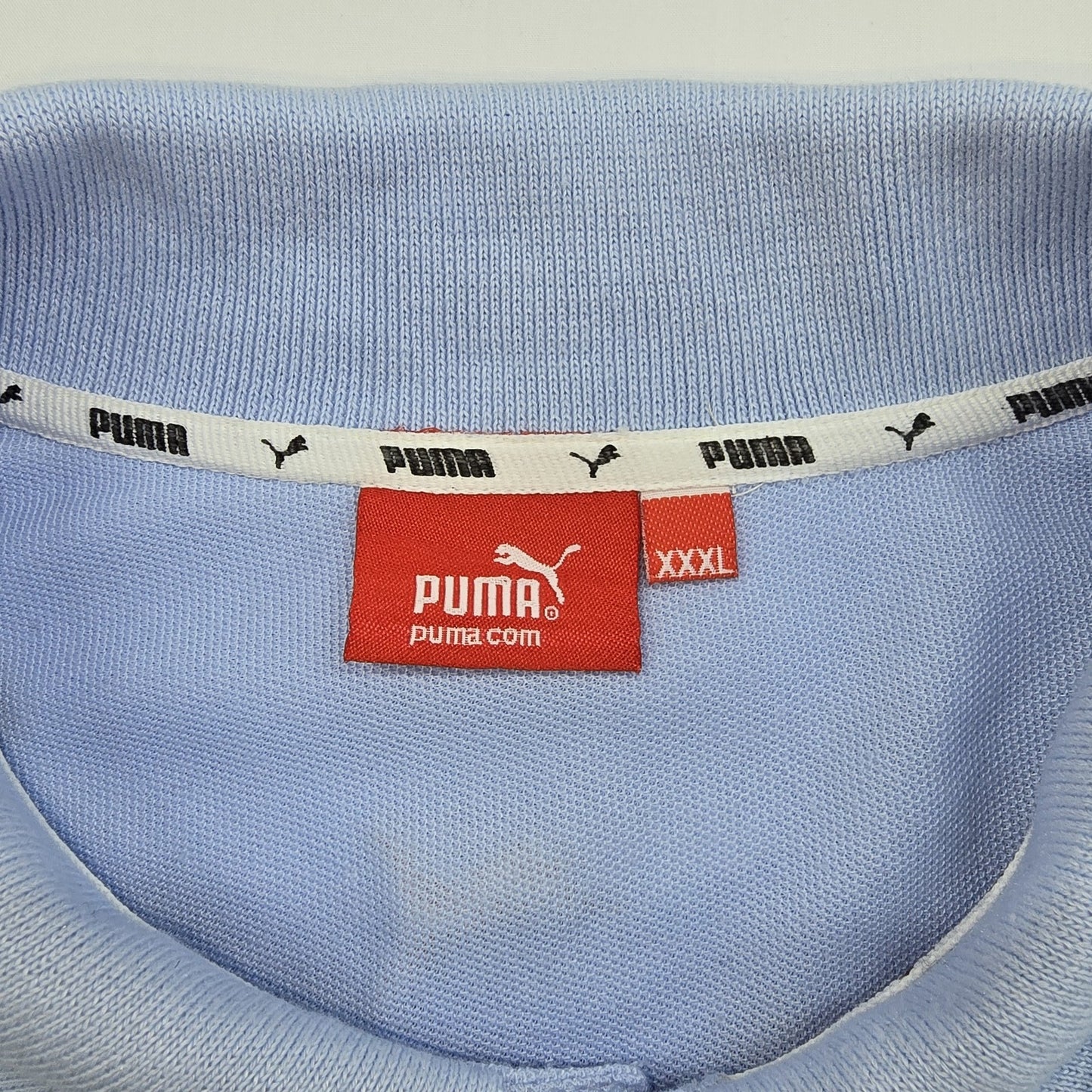 Puma Boys Light Blue Polo Shirt Solid Size XXXL Logo Embroidered