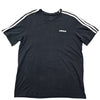Adidas Men's Black T-Shirt – Size XL, Striped