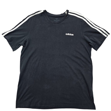 Adidas Men's Black Striped 3-Stripes T-Shirt XL Originals