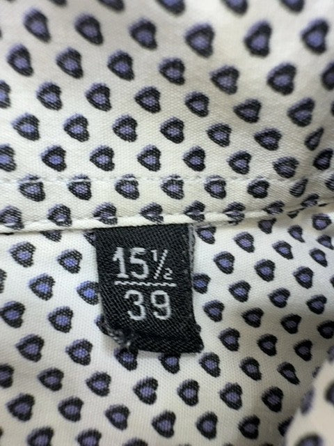 Paul Smith Men Cream Geometric Button-Up Shirt Size Regular Excellent