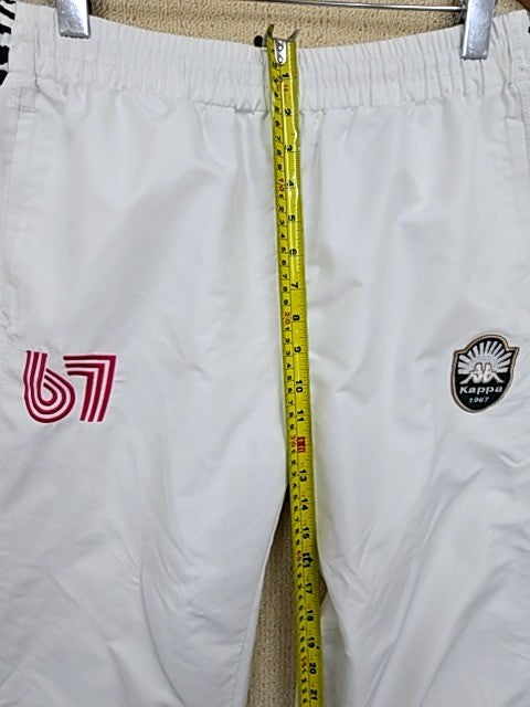 Kappa Unisex White Track Pants XL 100% Polyester Logo