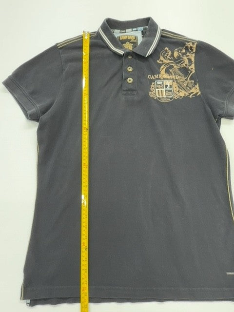 Camp David Boys Black Polo Logo Chest Size L Big Kids