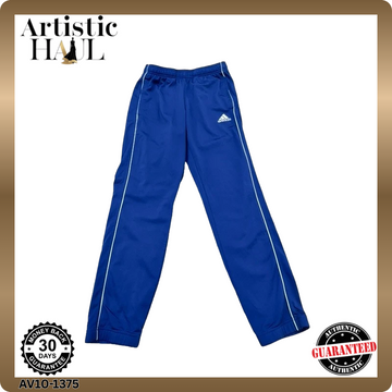 Adidas Blue Track Pants Men's M 100% Polyester Solid NWT