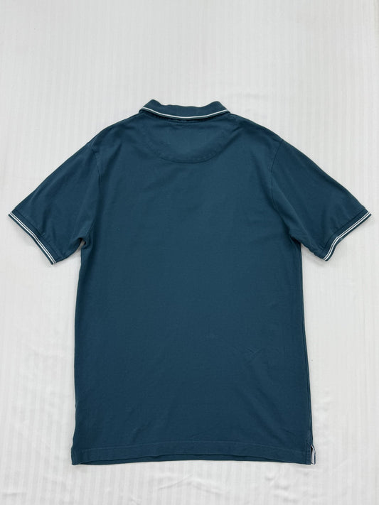 Malfini Men's M Dark Teal Cotton Polo Short Sleeve Embroidered Logo