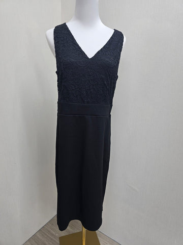 Anna Field Black Lace Cocktail Dress EU 42 Sleeveless V-Neck
