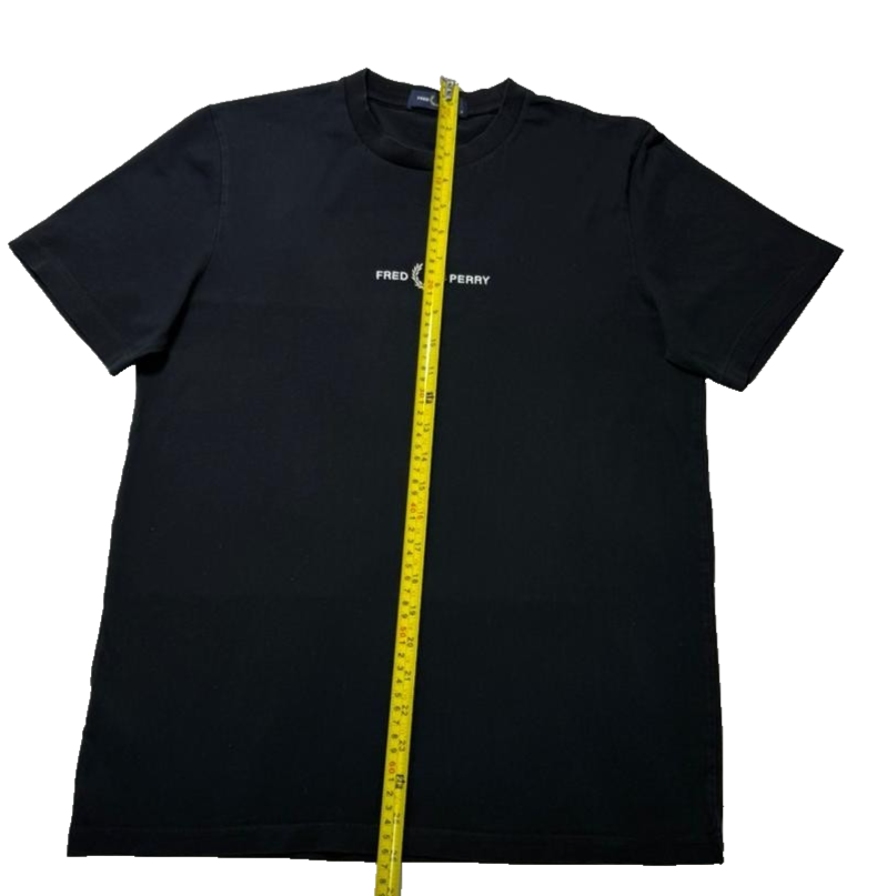 Fred Perry Embroidered Short Sleeve T-Shirt | Size | Black