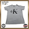 Calvin Klein Jeans Men's Gray T-Shirt – Size XL, Logo, Short Sleeve