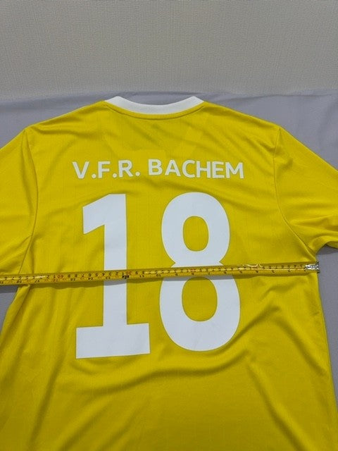 Adidas Unisex Yellow Soccer Jersey V-Neck M Aeroready Short Sleeve