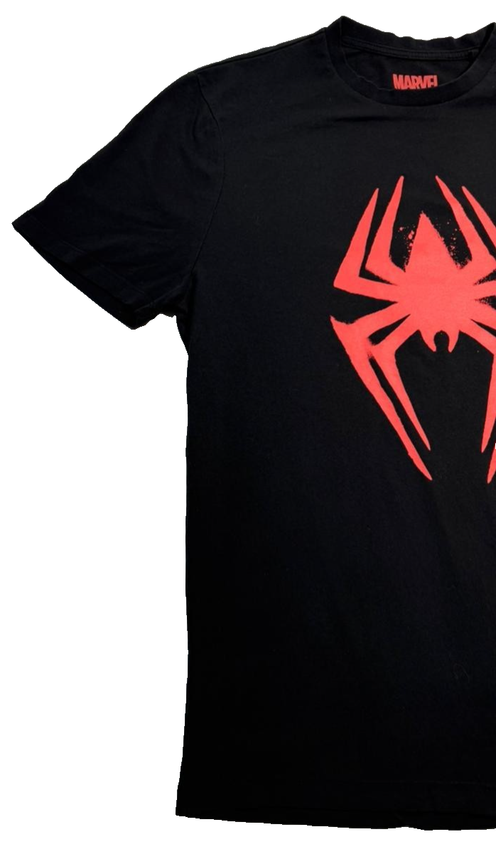 Marvel Spider-Man: The Spider-Verse Miles Morales Black Graphic T-Shirt - XL