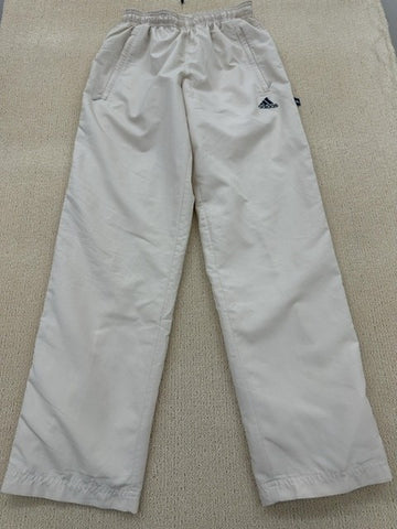 Adidas White Track Pants XS Drawcord Unisex Casual NWT