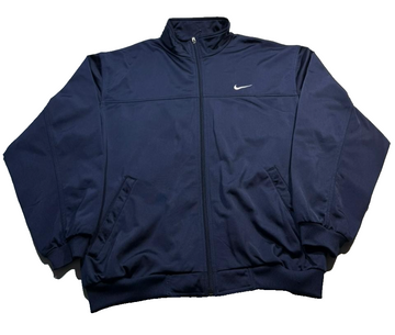 Nike Navy Blue Full-Zip Track Jacket - Size L