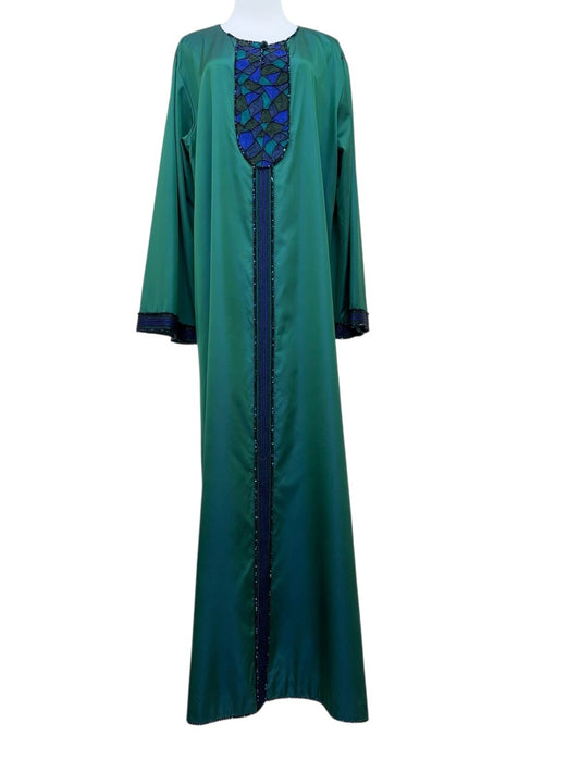 Giorgio Armani Women Green Silk Maxi Dress Size 44