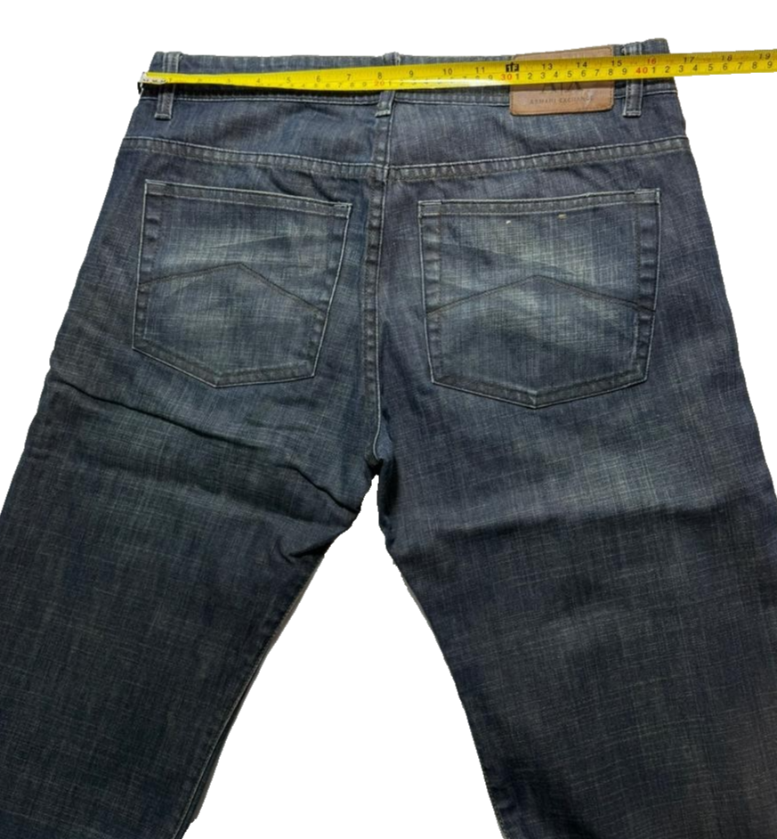 Men's Ax Armani Exchange Size 32 Indigo Blue Stretch Denim Slim Fit Jeans