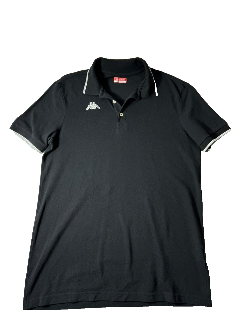 Kappa Black Polo Shirt Men's XL Short Sleeve Logo Casual Top