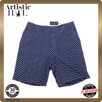 Giorgio Armani Men's Classic Bermuda Shorts All Over Printed Navy Blue 56 BNWT