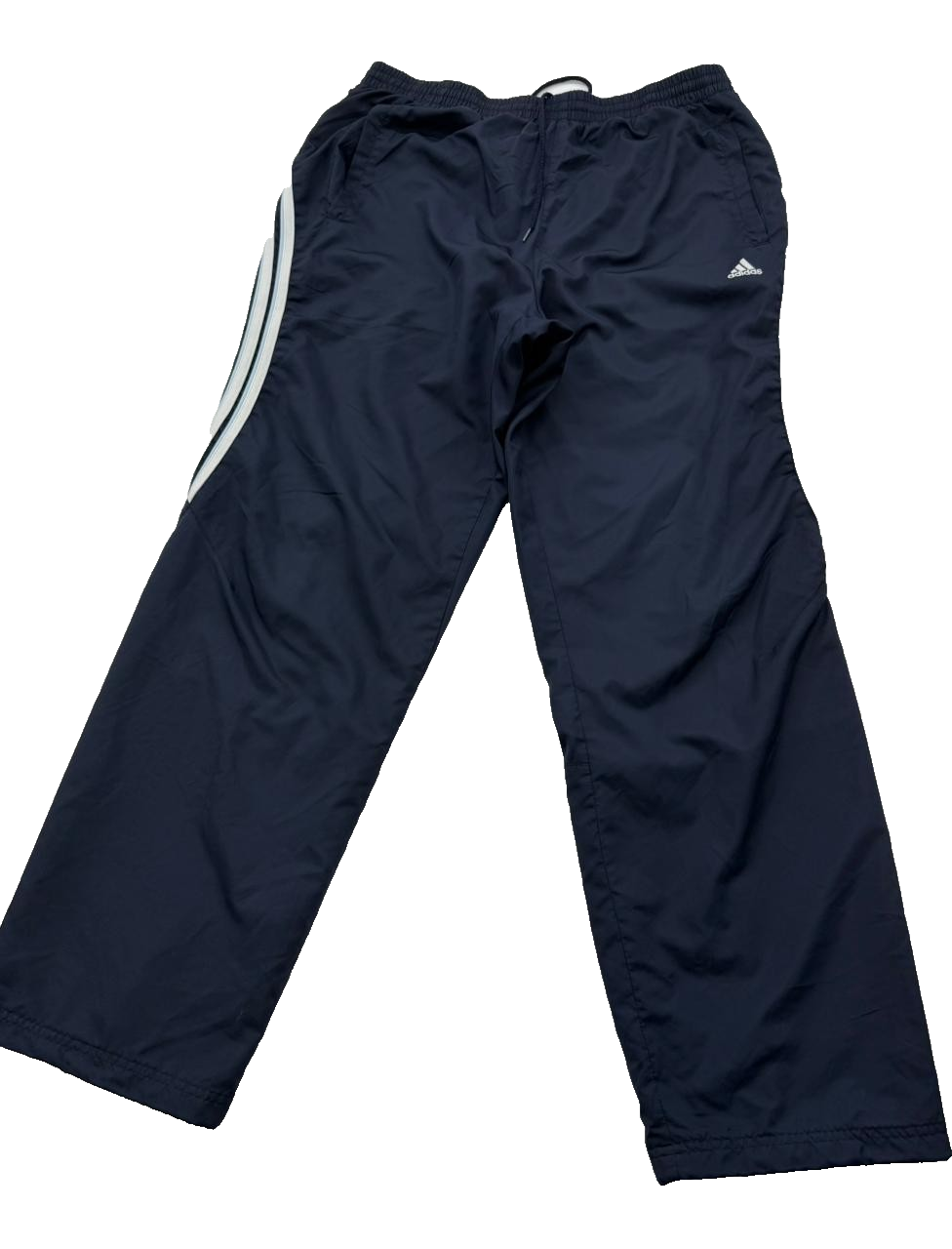 Adidas Men's Navy XL Track Pants Three Stripes Tapered Regular Fit