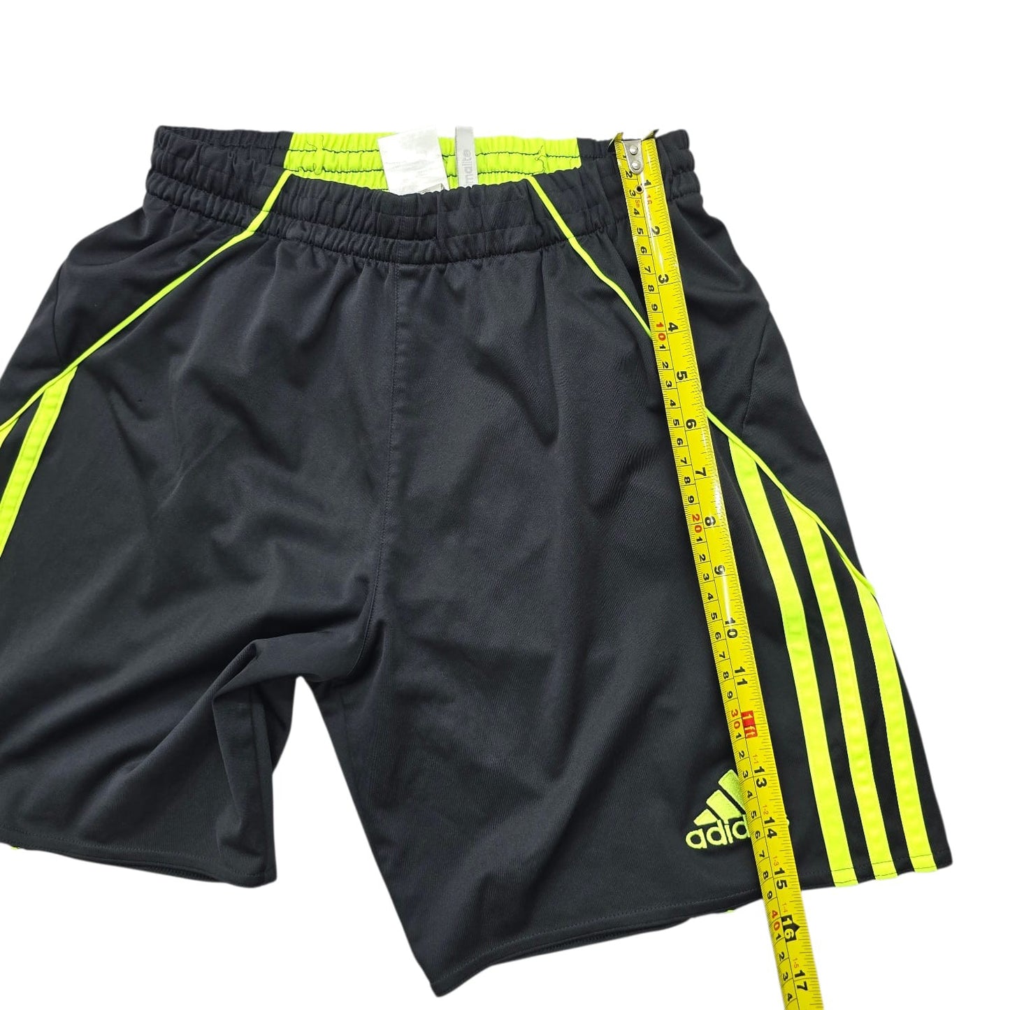 Adidas Men's Black Lime Green Climalite Athletic Shorts Size M