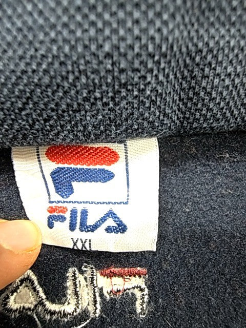 Fila Vintage 90s Retro Track Jacket XXL Navy/Burgundy Full Zip
