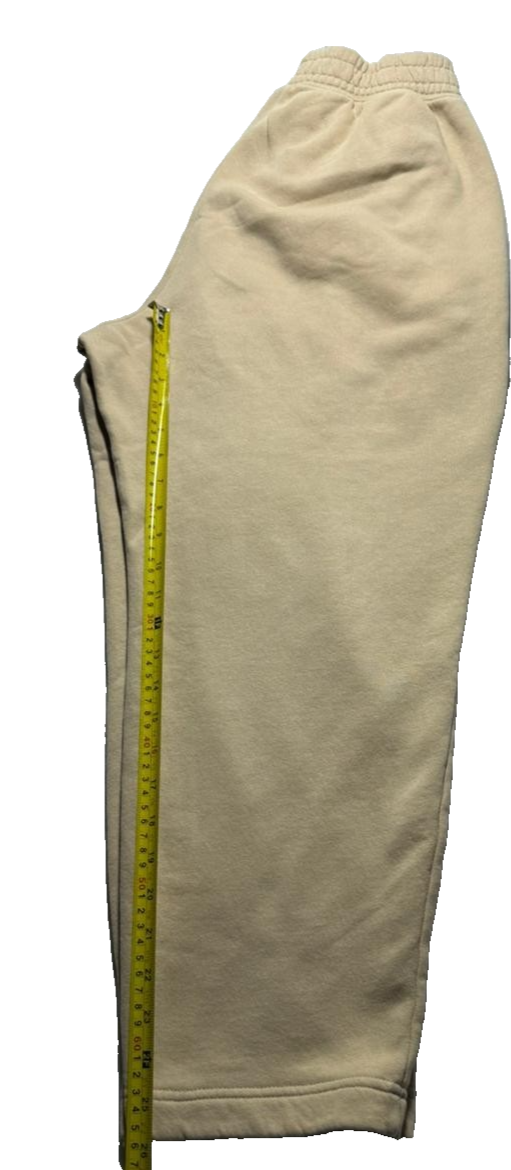 Nike Beige Sweatpants, Men's XL, Cotton Fleece Joggers, Casual Athletic Wear