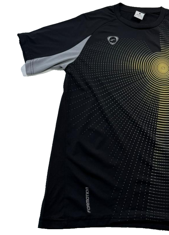 Adidas Formotion Men's Black Grey Training T-Shirt Yellow Graphic Size L
