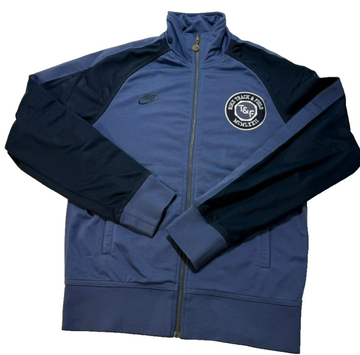 Nike Blue Navy Track Jacket Men�S Full Zip Sports Athletic Top Logo S