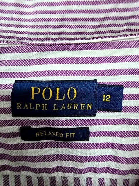 Polo Ralph Lauren Men's Purple Striped Button Down Shirt Size 12