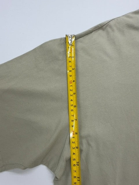 Fila Men's Olive Green V-Neck Cotton T-Shirt Logo Size L VGUC