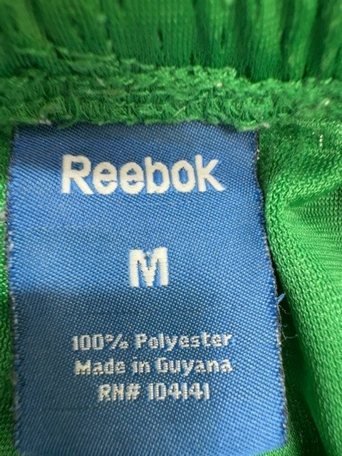 Reebok Men Green Athletic Shorts Size M Moisture-Wicking Elastic Waist