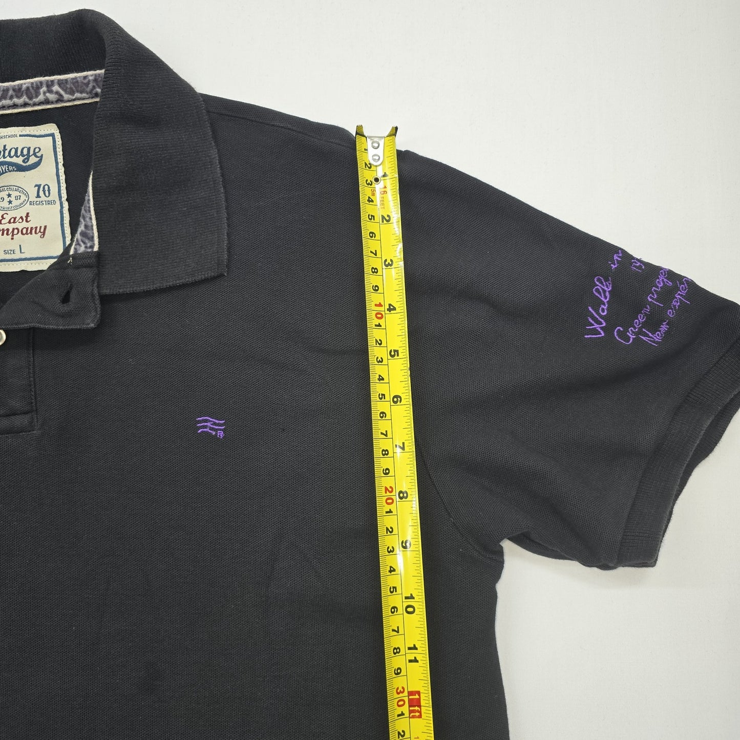 East Company Men Black Polo Shirt size L product image 5