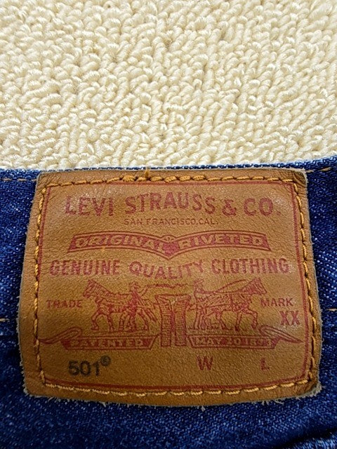 Levi's 501 Original Fit Vintage Jeans Men L Dark Blue Button Fly