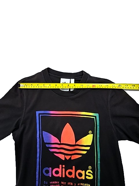 Adidas Men's Pride Rainbow T-Shirt XS Black Short Sleeve Cotton Blend