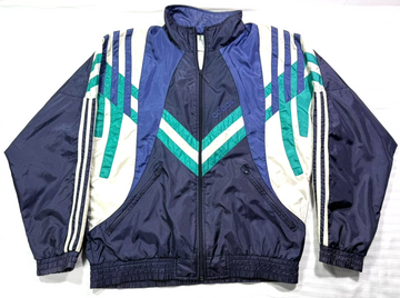 Adidas Vintage Track Suit 90S Women S Small Navy Blue White Jacket Windbreaker