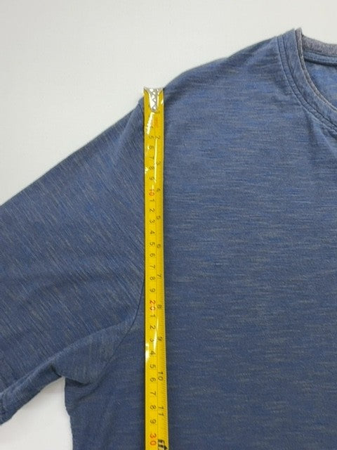 Tom Tailor Mens Blue Henley Polo Long Sleeve Size 3XL Excellent Condition